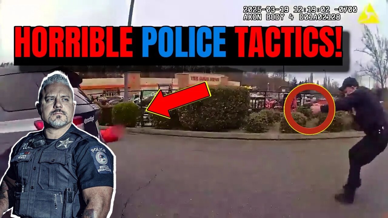 Seattle Police Face Off against a Subject with a Knife in their Parking Lot