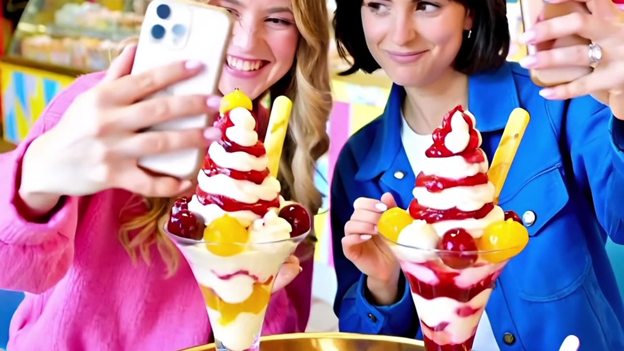 Women frolicking in front of security cameras