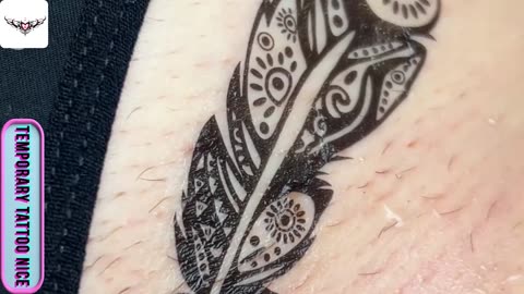 Black featherTemporary Tattoos#temporarytattoo #temporarytattoos #temporarytattosticker