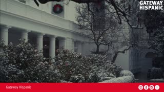 Season's first snowfall at the White House