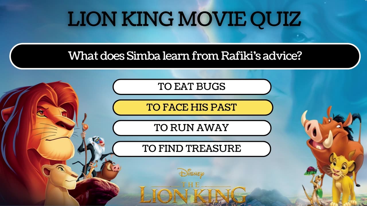 The Lion King Movie Quiz | Simba & Friends Challenge – 40 MCQ Questions | Quiz Time Anytime