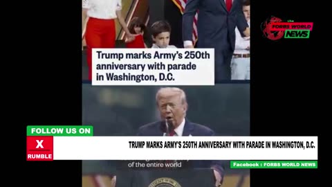 Trum attends 250th anniversary of the army