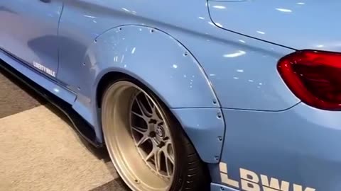 BMW M4 (F83) MH4 Manhart x Liberty Walk - Custom Car Bonnet / Hood Holder Prop Showcase. 🎥🚗🩵