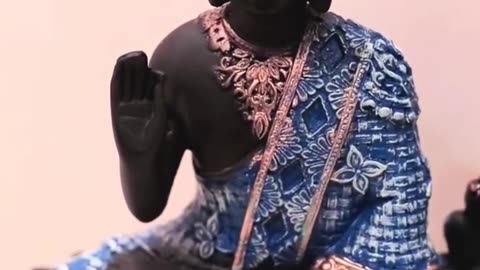 Meditating Buddha & Monk Showpiece