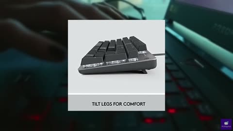 Logitech K845 Mechanical Illuminated Keyboard, Strong Adjustable Tilt Legs, Full