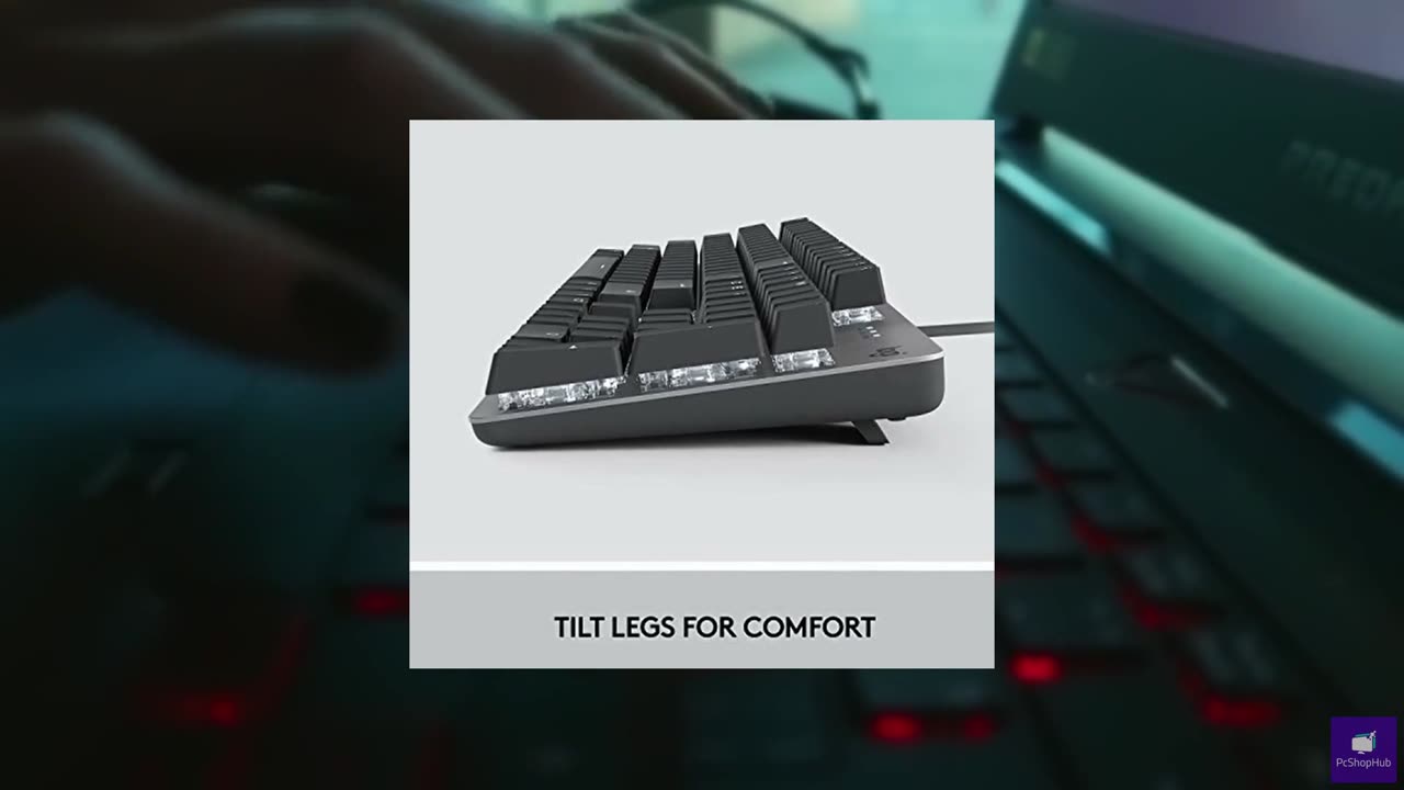 Logitech K845 Mechanical Illuminated Keyboard, Strong Adjustable Tilt Legs, Full