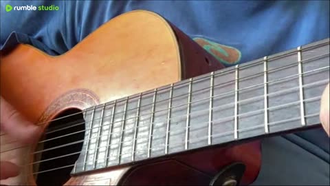 Playing guitar