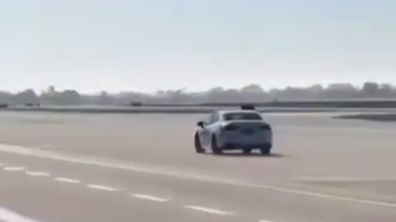 A video from John Wayne Airport shows a contract security guard speeding a car