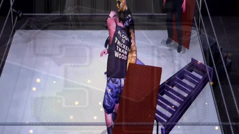 Buh Buh Ray dudley vs GoldDUST TLC π🪜🪑 SmackDown Here Comes the Pain # Buh buh cutter