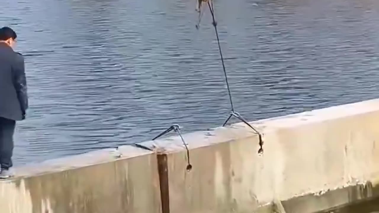 The rope saw cutting process