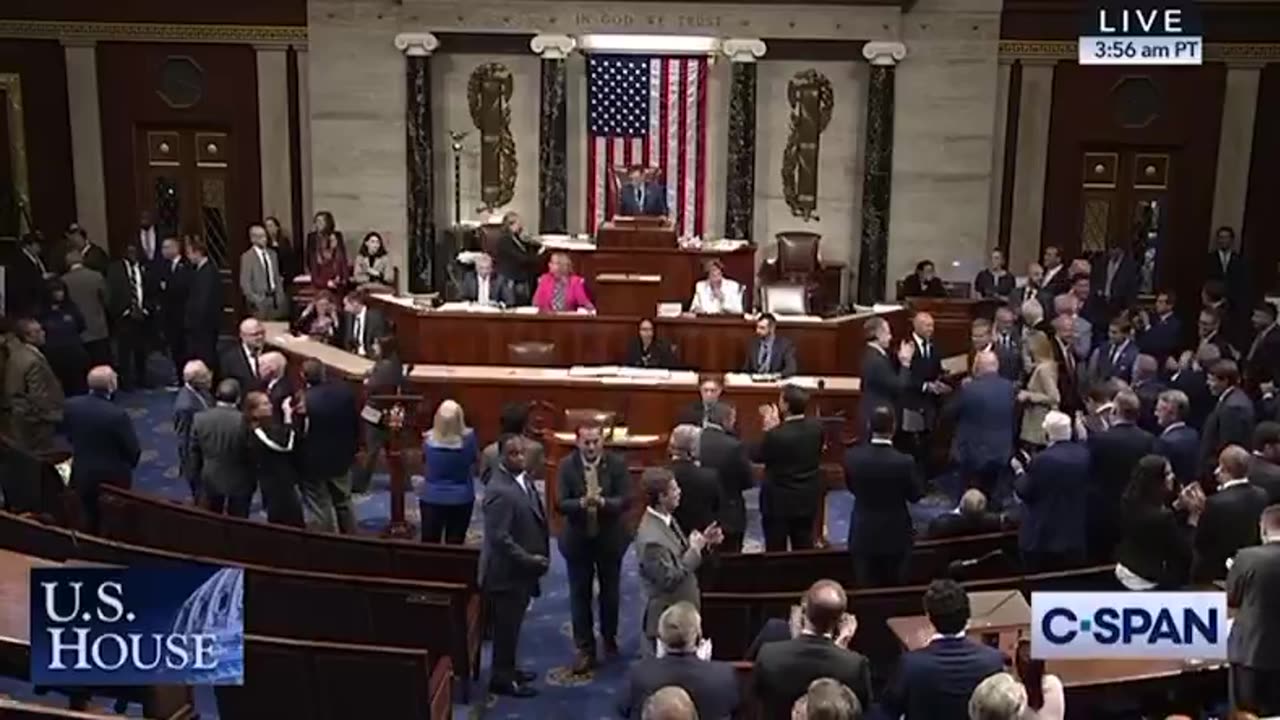 House of Representatives erupts in cheers and applause as President Trump's one big beautiful bill is officially passed