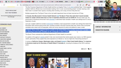 COVID PANIC RETURNS! - Masks Recommended In California! - Trump Questions Covid Vaccines