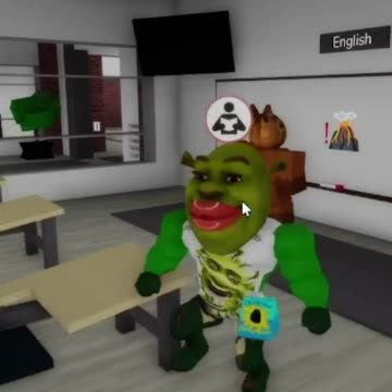 I'm Shrek big lips)) kiss everyone at school)) #roblox #gaming #funny #comedy #shool #lips #shrek