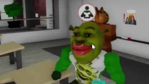 I'm Shrek big lips)) kiss everyone at school)) #roblox #gaming #funny #comedy #shool #lips #shrek