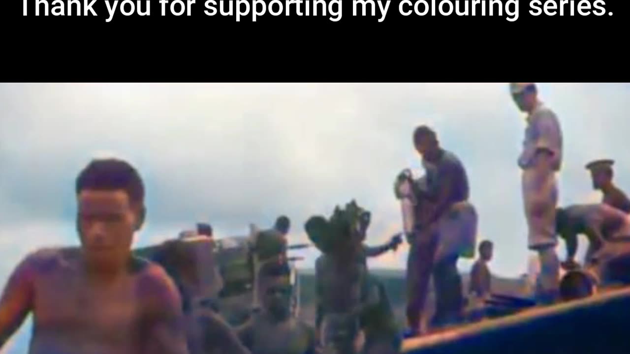 Japanese Troops Loot Downed US Bomber #ColourisedHistory