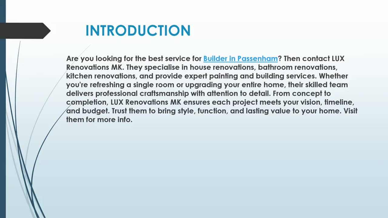 Looking for the best Builder in Passenham