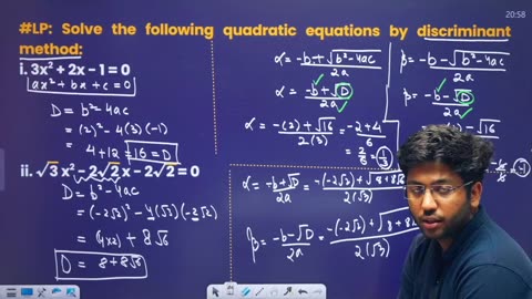 Quadratic Equation Lecture 4