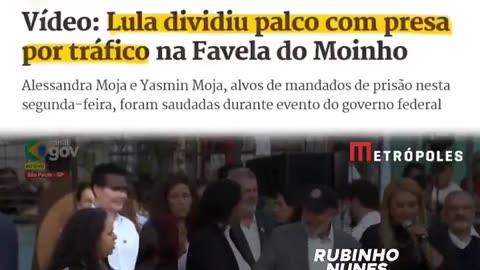 Lulaladrão dividiu palco com traficante presa hoje em São Paulo.
