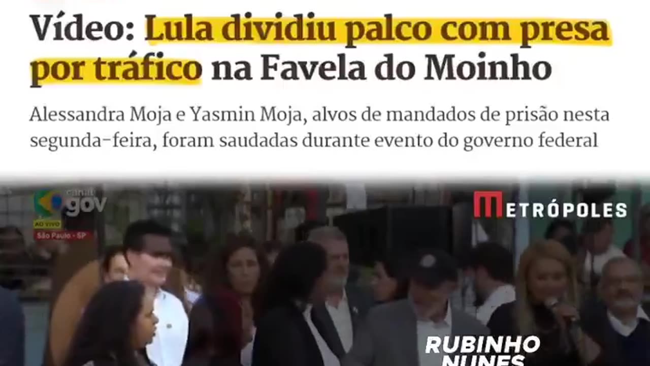 Lulaladrão dividiu palco com traficante presa hoje em São Paulo.