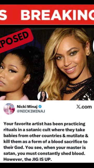 NICKI MINAJ TAKES ON THE DEEPSTATE HOLLYWOOD SATANIC CABAL
