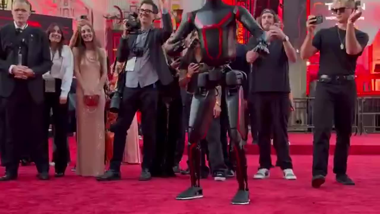 Tesla’s Optimus at the 'Tron: Ares' premiere