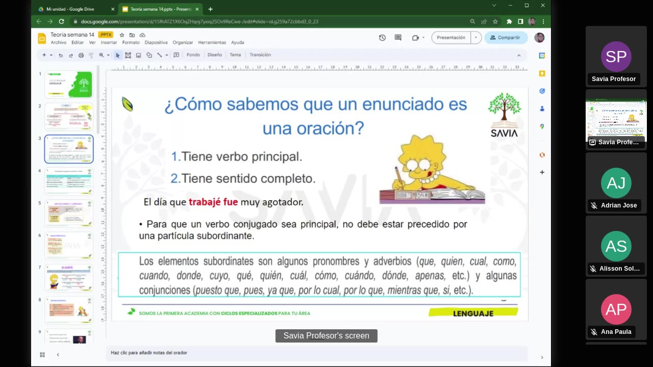SAVIA SEMIANUAL 2024 | Semana 14 | Lenguaje