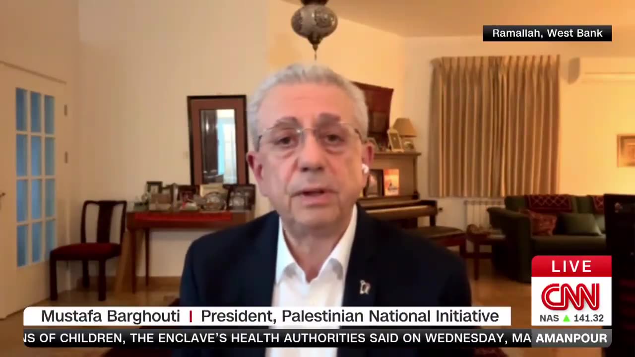 'The situation in the West Bank is absolutely horrifying,' says Palestinian politician Mustafa Barghou