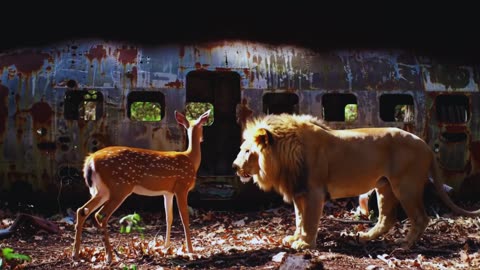 You would have never seen such a scene between a deer and a lion