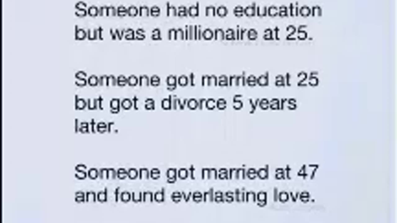 You are not late in life