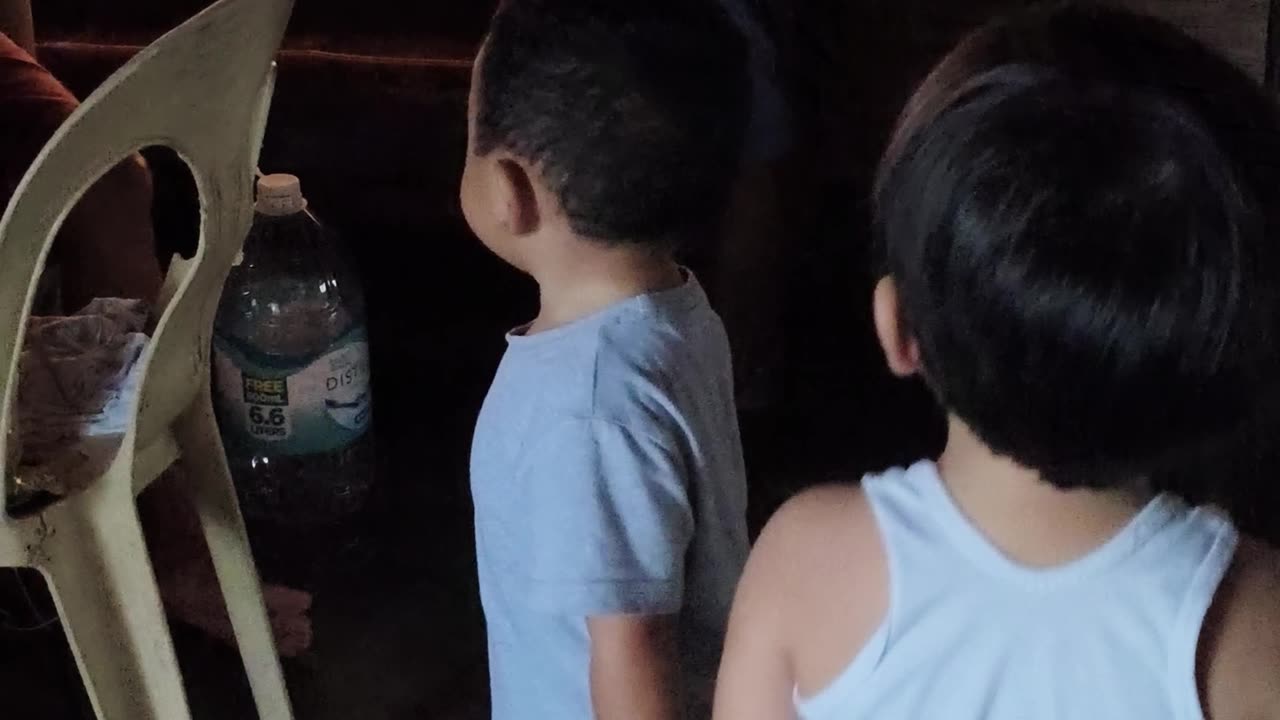 Grey & Isaiah watching tv