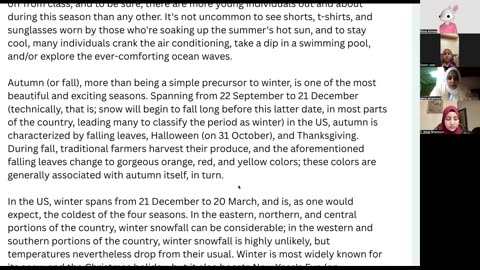 Weather and seasons Class (8)