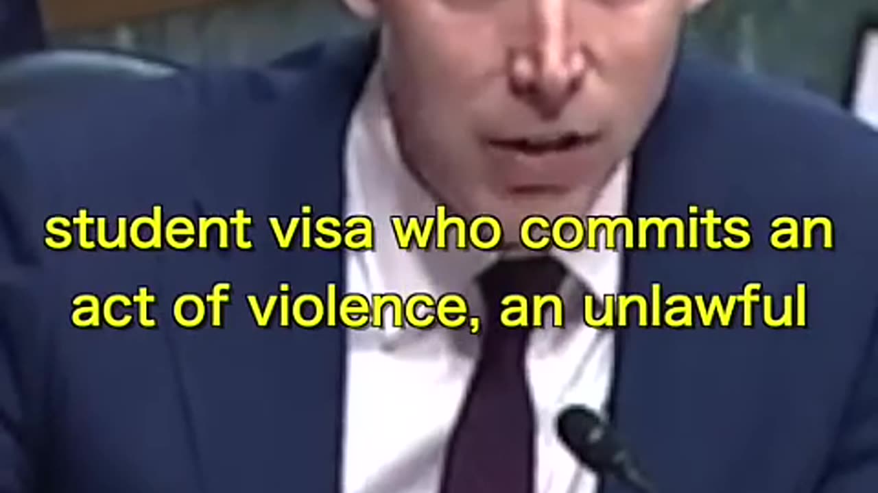 Sen. Hawley Is Shocked When This Advocate Tells Him We Shouldn't Deport Students Who Assault Others