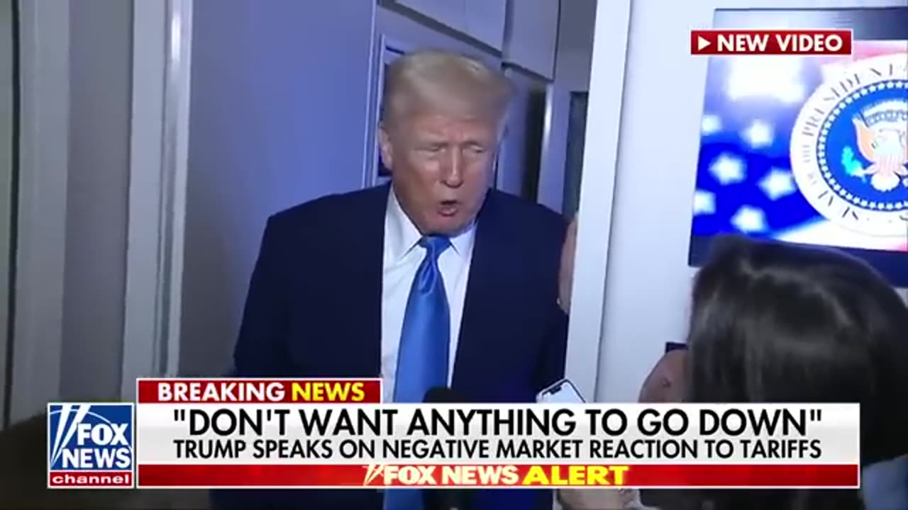 Trump defends tariffs, takes questions from reporters aboard Air Force One