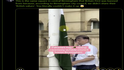 British (and other Muslims) Allow Pakistani Person To Raise Pakistan Flag UK Government