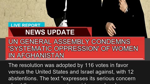 UN General Assembly Condemns Systematic Oppressio