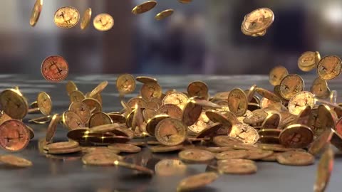 Coins, money, bitcoin