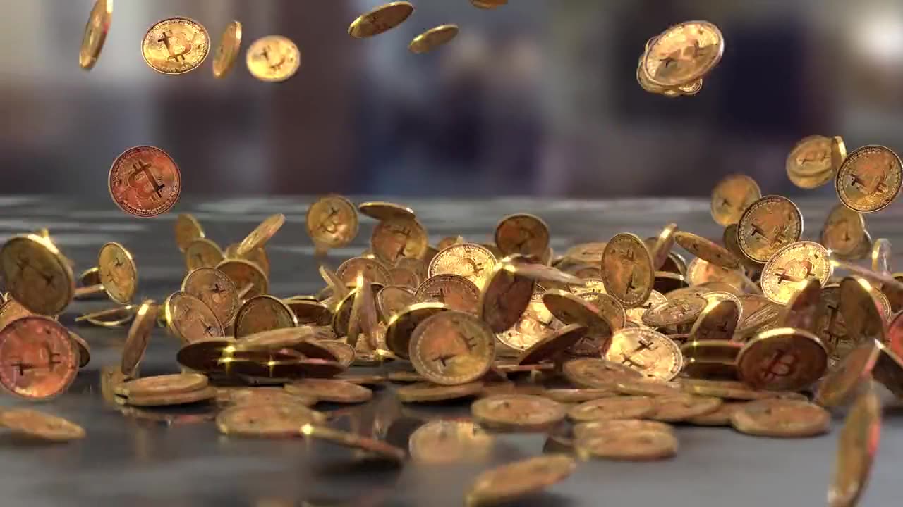 Coins, money, bitcoin