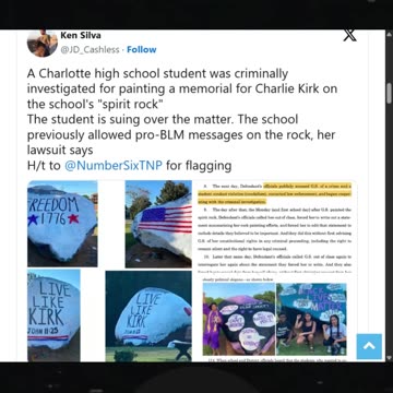 Charlotte High School Student Criminally Investigated for Charlie Kirk Memorial