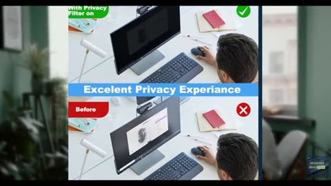 Vxaop [2 Pack] 27 Inch Computer Monitor Privacy Screen for 16:9 Aspect Ratio - A