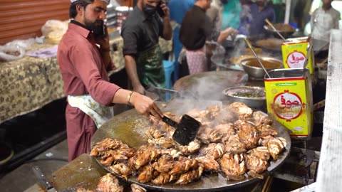 450KG TAWA CHICKEN Making_Lahori Masala Tawa Chicken Recipe