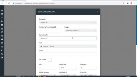 How to add Sophos to EVE-NG