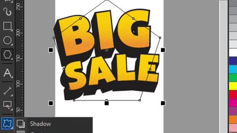 Create creative Big Sale text explosion effect using CorelDraw