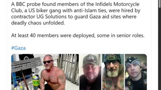 Anti-Islamic Biker Gang Guards Gaza Aid Distribution Sites