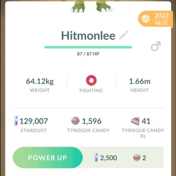 Pokemon Go Evolution - Shiny Tyrogue ➡️ Hitmonlee