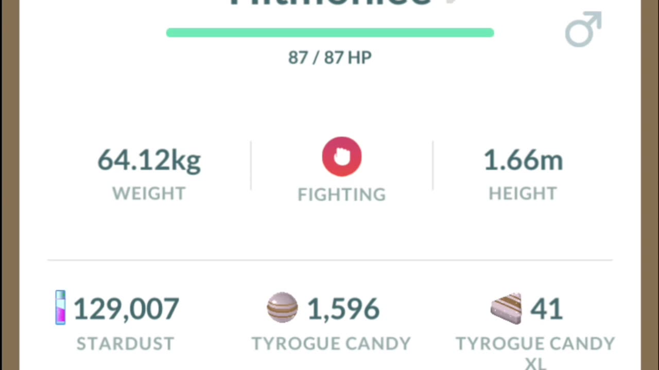 Pokemon Go Evolution - Shiny Tyrogue ➡️ Hitmonlee