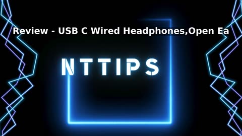 USB C Wired Headphones,Open Ear Headphones with Mic Air Conduction Wired Earbuds