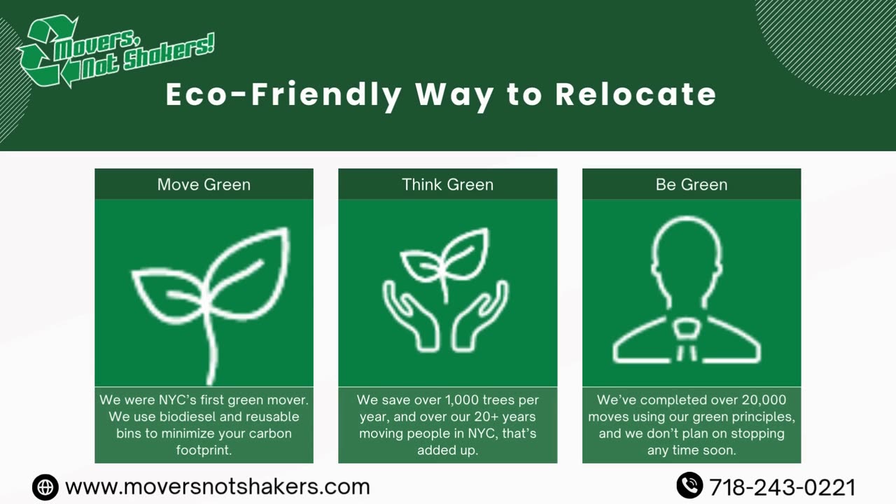 New York’s #1 Green Interstate Moving Company – Movers Not Shakers