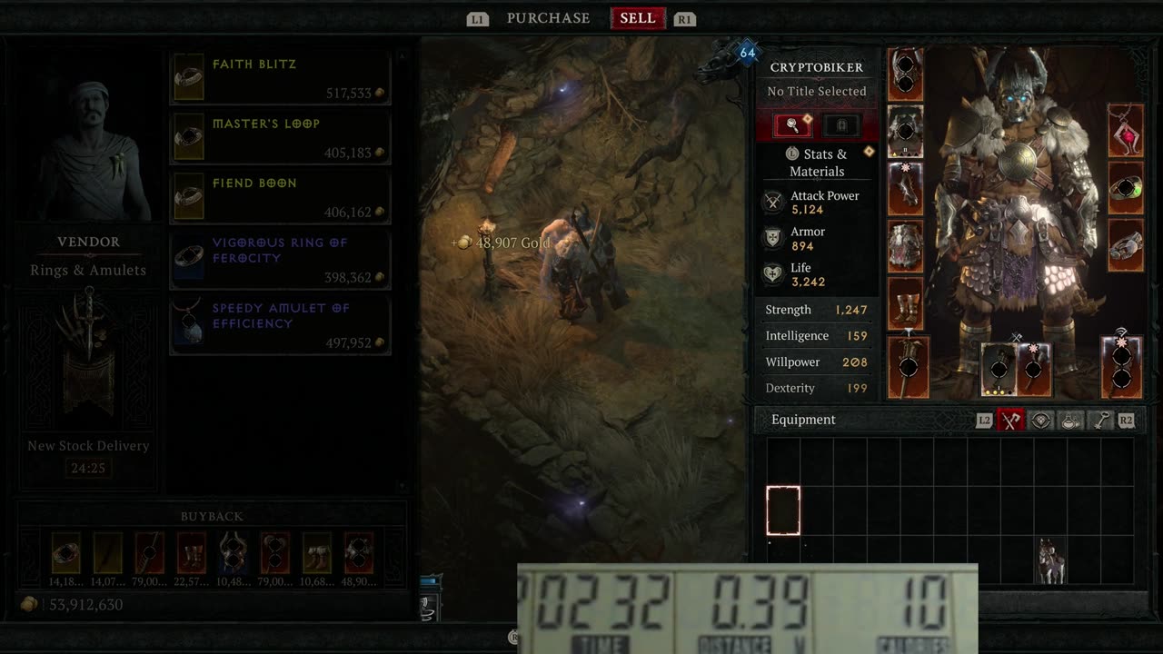 Playing Diablo 4 while riding exercise bike