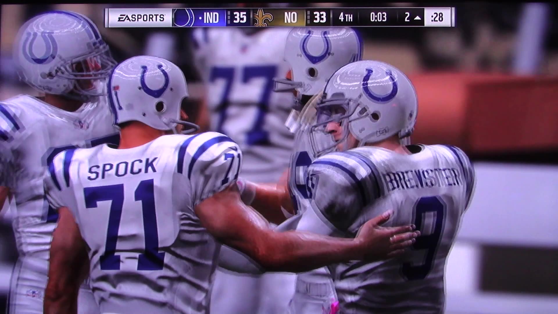 Madden: Indianapolis Colts vs New Orleans Saints