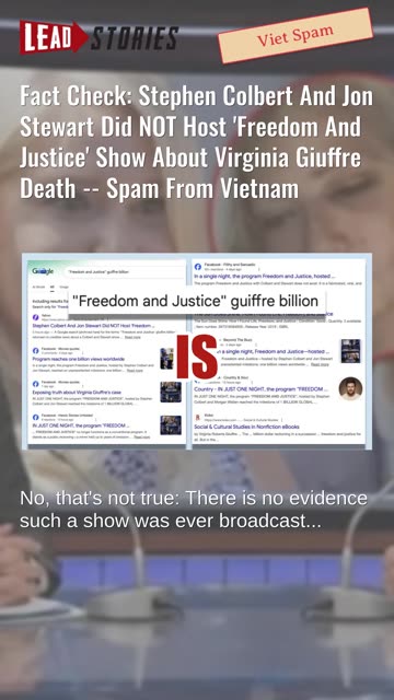Fact Check: Stephen Colbert And Jon Stewart Did NOT Host 'Freedom And Justice' Show